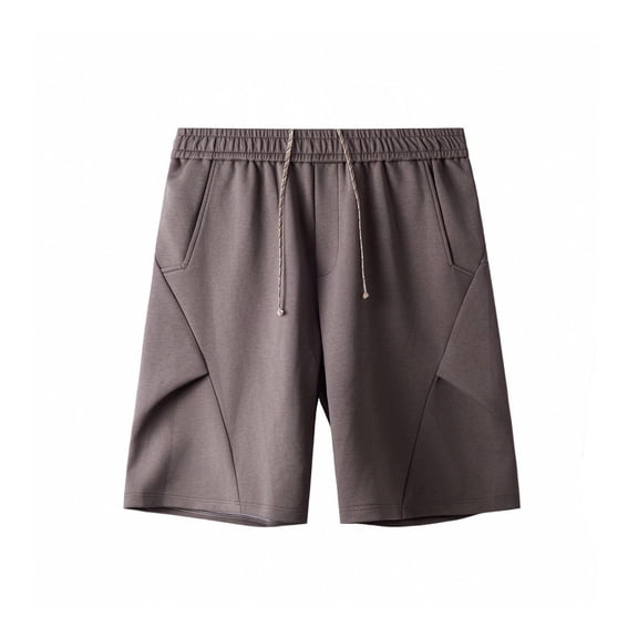 Mens Golf Shorts Men's Summer Fashion Thin Solid Color Draw Rope Elastic Waist Sports Pocket Gray XXL