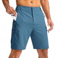 thumbnail image 1 of Mens Golf Shorts Relaxed Fit Stretch Business Casual Short Button Elastic Waist Bermuda Workout Short, S, 1 of 8