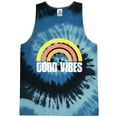 thumbnail image 1 of Mens Good Vibes 60s 70s Hippie Tie Dye Tanktop, 2XL Blue Ocean, 1 of 4