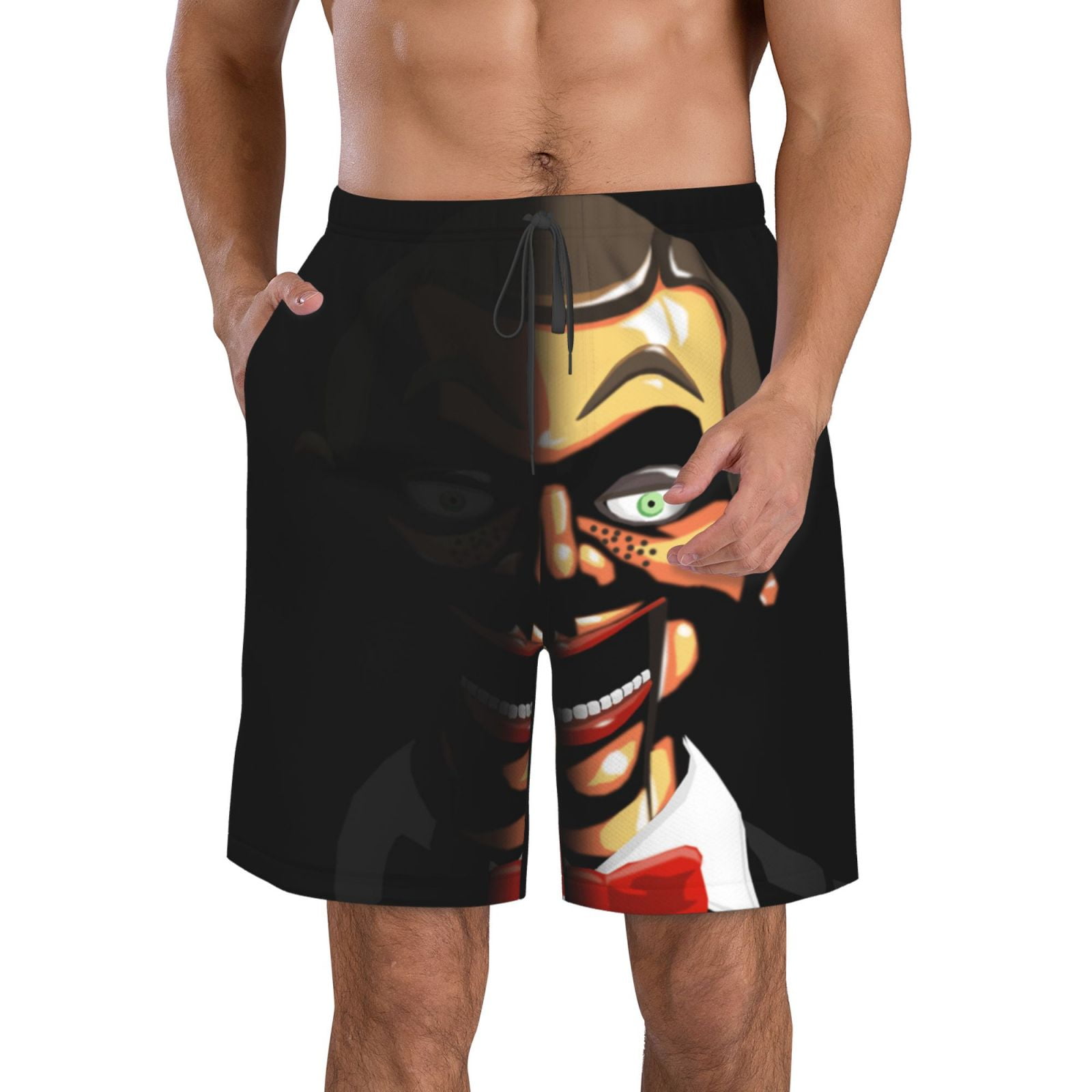 Mens Goosebumps Swim Trunks With Compression Liner Men Beach Shorts