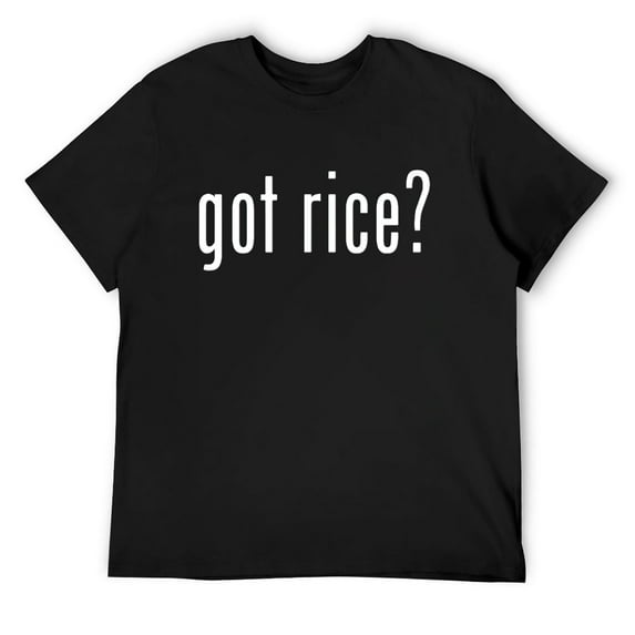 Mens Got Rice Funny Asian Meme T-Shirt Black Small