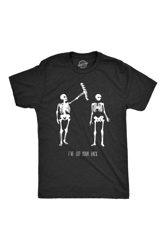 Mens Got Your Back Funny Halloween Skeleton Best Friend T shirt Graphic Tees