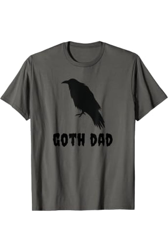 Mens Goth Dad Gothic Black Bird Crow Emo Father's Day T-Shirt