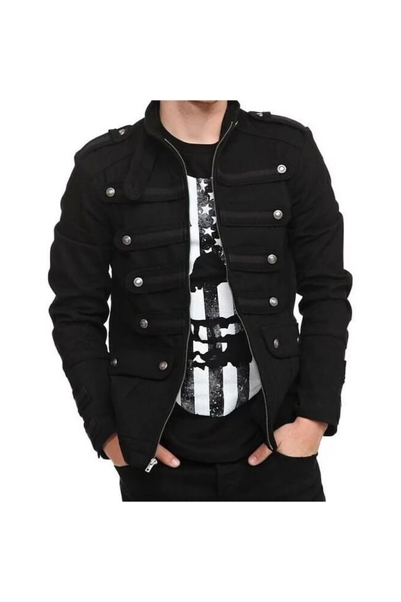 Mens Gothic Retro Guard Band Jacket Casual Coat Clothes