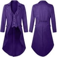 thumbnail image 1 of Mens Gothic Steampunk Vintage Jacket Medieval Renaissance Victorian Coat Halloween Costume Tailcoat Uniform, 1 of 4