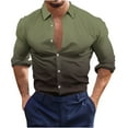 thumbnail image 1 of Mens Gradient Shirts Casual Button Down Long Sleeve Fall Autumu Shirts Regular Fit Dress Shirts, 1 of 6