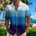 thumbnail image 1 of Mens Gradient Shirts Casual Button Down Short Sleeve Beach Summer Shirts, 1 of 5