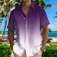 thumbnail image 1 of Mens Gradient Shirts Casual Button Down Short Sleeve Beach Summer Shirts, 1 of 5
