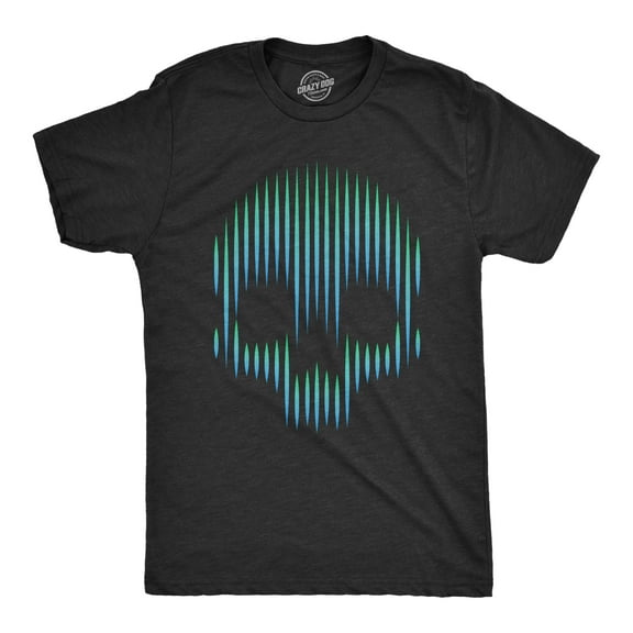 Mens Gradient Skull T Shirt Funny Dead Trippy Visual Effect Tee for Guys Graphic Tees