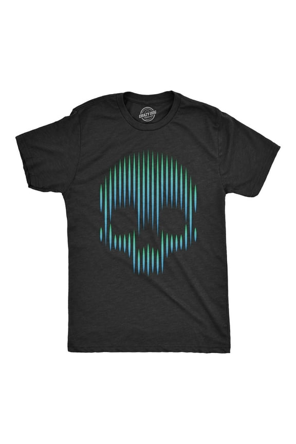 Mens Gradient Skull T Shirt Funny Dead Trippy Visual Effect Tee for Guys Graphic Tees
