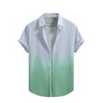 thumbnail image 1 of Mens Gradient Stretch Short Sleeve Button Down Shirt Wrinkle Free Business Casual T l, 1 of 4