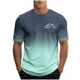 thumbnail image 1 of Mens Gradient T Shirts Short Sleeve Workout Crew Neck Tees Athletic Running Summer Tops(Mint Green 2XL), 1 of 4