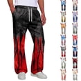 thumbnail image 1 of Mens Gradient Tie Dye Wide Leg Sweatpants Elastic Drawstring Waist Baggy Loose Fit Trousers With Pockets Streetwear Casual Long Pants For Men S, 1 of 8