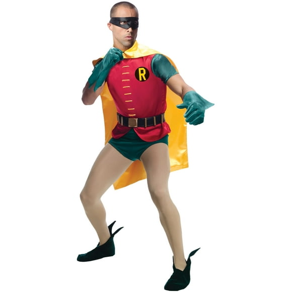 DC Comics 1966 Robin Grand Heritage Costume for Adults by Rubies, Men's One Size