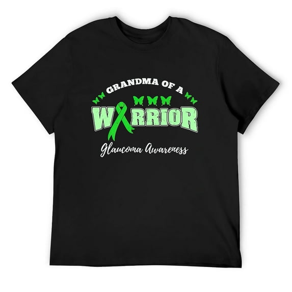 Mens Grandma Of A Warrior Glaucoma Awareness T-Shirt Black Medium