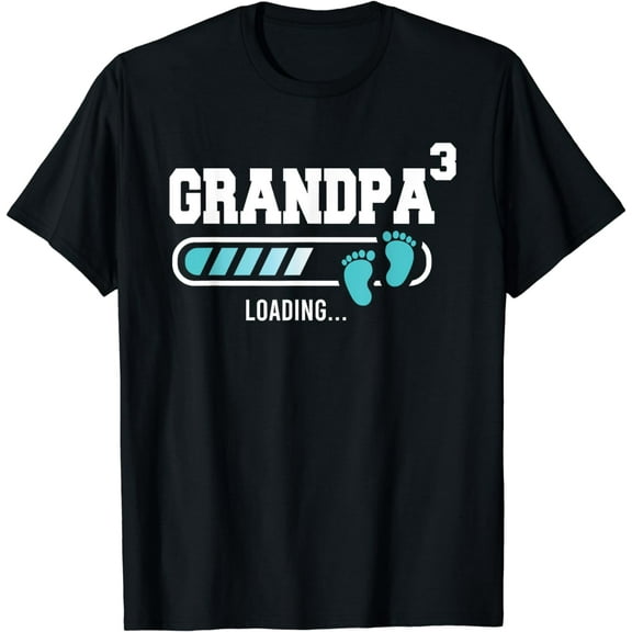 Mens Grandpa 3 Third Time Grandpa Funny Grandpa Of Three T-Shirt