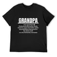 thumbnail image 1 of Mens Grandpa Definition Funny Grandfather Lover Graphic T-Shirt Black, 1 of 5