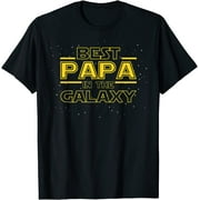 Mens Grandpa Papa Shirt Gift Best Papa in the Galaxy T-Shirt