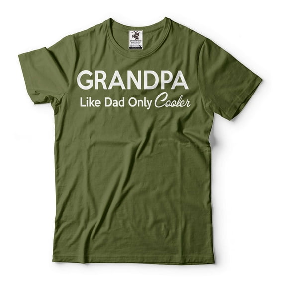 Mens Grandpa T-shirt Funny Grandpa Tee Grandpa Birthday Gift Tee Father's Day Grandpa Shirt (4X-Large Military Green)