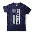thumbnail image 1 of Mens Grandpa T-shirt Grandpa Patriotic Flag Tee USA Flag Shirt Grandpa Gifts 4th of July Shirt (Small Navy Blue), 1 of 6