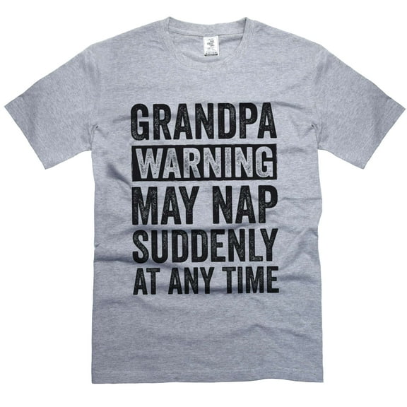 Mens Grandpa Tee Funny Grandpa Tee Grandpa May Nap Shirt Funny Grandfather Gifts Fathers Day Tee (Small Grey)