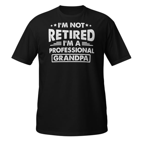 Mens Grandpa Tees For Men Funny Fathers Day Retired Grandpa Retro T-Shirt (Black, S)