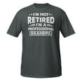 thumbnail image 1 of Mens Grandpa Tees For Men Funny Fathers Day Retired Grandpa Retro T-Shirt (Dark Heather, S), 1 of 1