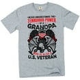 thumbnail image 1 of Mens Grandpa Tshirt US Veteran Shirt Grandpa Veteran Shirt USA Patriotic Gifts Grandpa Patriotic Tee (Small Grey), 1 of 6