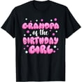 thumbnail image 1 of Mens Grandpa of the Birthday Girl Shirt Bubble Gum Grandfather T-Shirt men and women can wear, black, white, gifts, 1 of 4