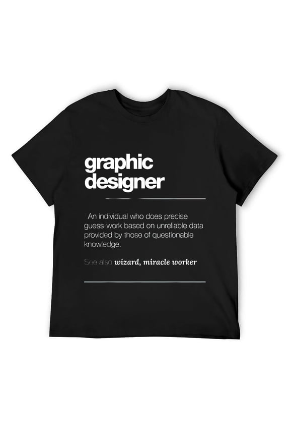 Mens Graphic Designer Definition T Shirt - Funny Job Gift Tee Black