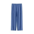 thumbnail image 1 of Mens Graphic Lounge Pants High Waist Wide Leg Lounge Pants with Pocket Solid Color Trendy Casual Pajama Bottoms Blue 3XL, 1 of 7
