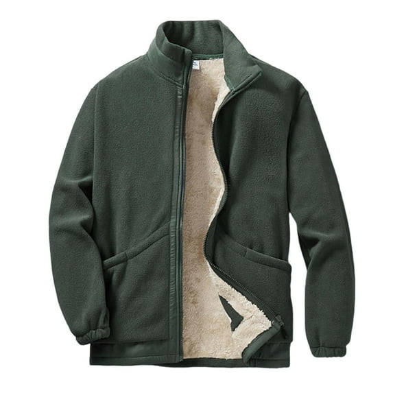 Men's Jacket Winter Warm Thickened Casual Coat Soft Lined Outerwear Lightweight Windproof Comfortable