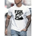 thumbnail image 1 of Mens Graphic T-Shirts Casual Oversized Letter Print Beach Shirts Hawaiian Baggy Cotton Short Sleeve Tshirt Summer tee Top White S, 1 of 6