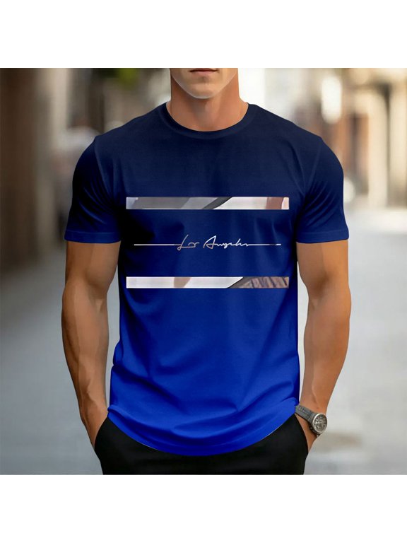 Mens Graphic T-shirts Short Sleeve Crewneck Tops 2026 World Soccer Flag Country Custom Graphic Athletic T Shirts for Man Blue L