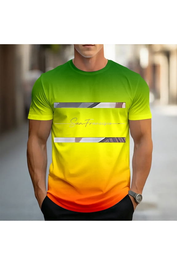 Mens Graphic T-shirts Short Sleeve Crewneck Tops 2026 World Soccer Group Stage Personalized Print Sporty T Shirts for Man Yellow XXS