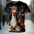 thumbnail image 1 of Mens Graphic T-shirts Short Sleeve Crewneck Tops 3D Hilarious Animal Graphic Quirky Casual Lightweight T Shirts for Man Black L, 1 of 3