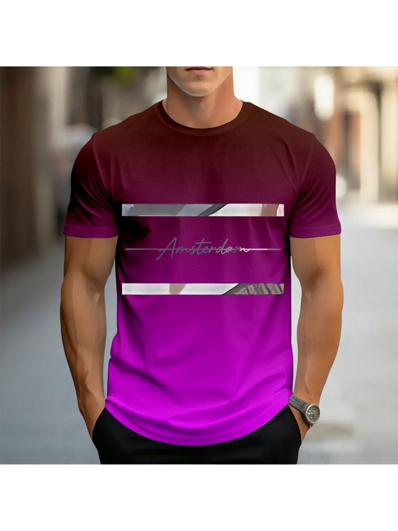 Mens Graphic T-shirts Short Sleeve Crewneck Tops Custom Name 2026 Soccer World Champions Trophy Graphic T Shirts for Man Purple S
