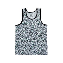 Mens Graphic Tank Top Muscle Workout Beach Sleeveless Shirt, Dollars, Size: L, Spicy Tuna