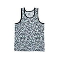 thumbnail image 1 of Mens Graphic Tank Top Muscle Workout Beach Sleeveless Shirt, Dollars, Size: XL, Spicy Tuna, 1 of 4