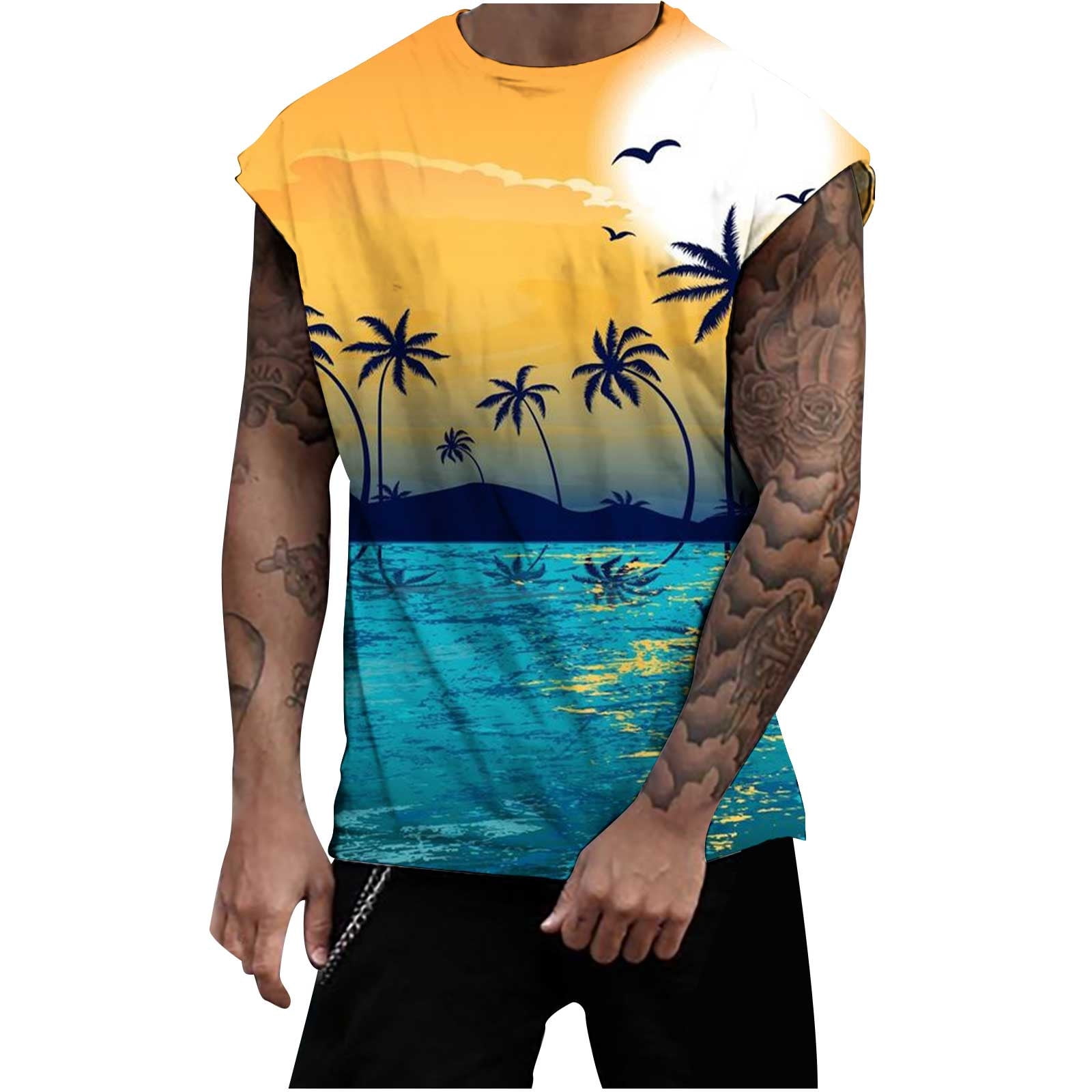 Mens Graphic Tank Tops Gym,Men's Sleeveless Workout Tank Tops, Stylish ...