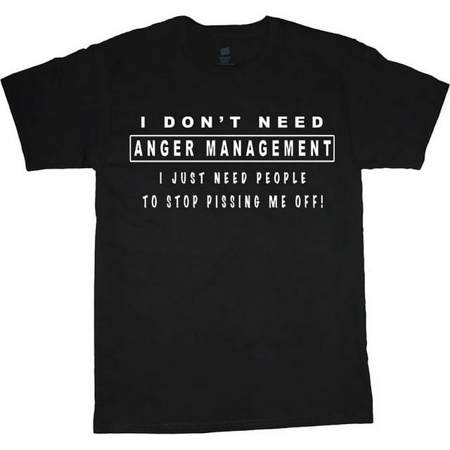 Mens Graphic Tee Anger Management Funny T-shirt - Walmart.com