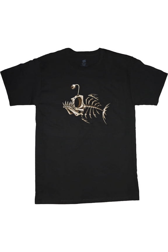 Mens Graphic Tee Fish Bones Funny T-shirt