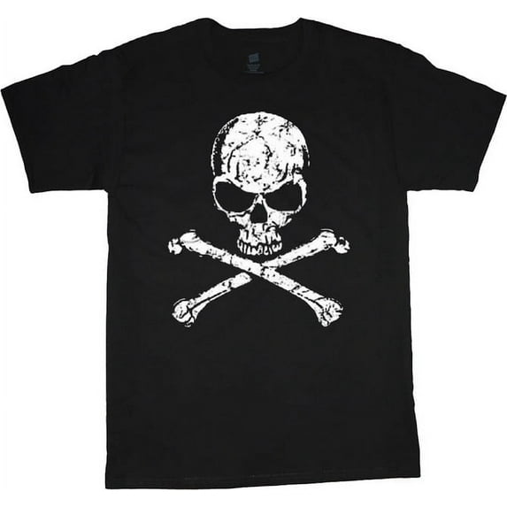 Mens Graphic Tee Jolly Roger Skull Crossbones T-shirt