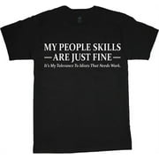 DECKED OUT DUDS Mens Graphic Tee People Skills Funny T-shirt