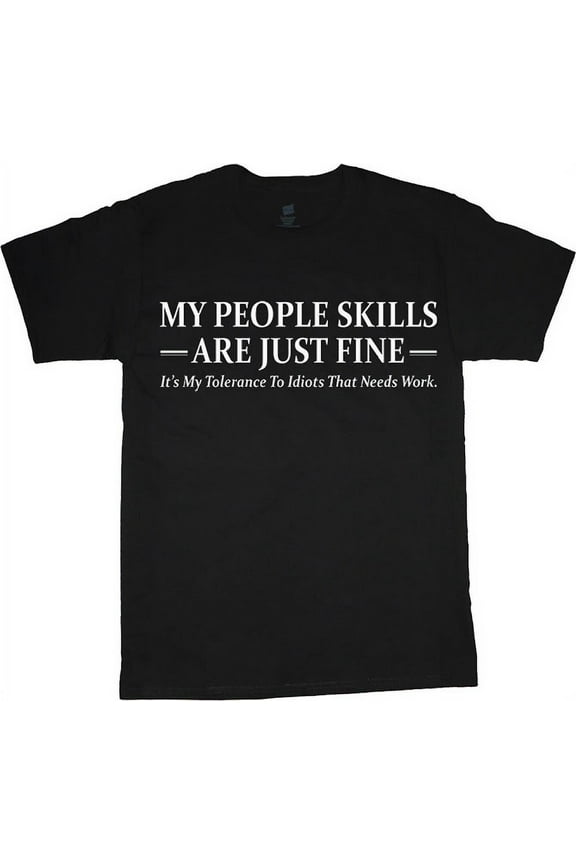 Mens Graphic Tee People Skills Funny T-shirt