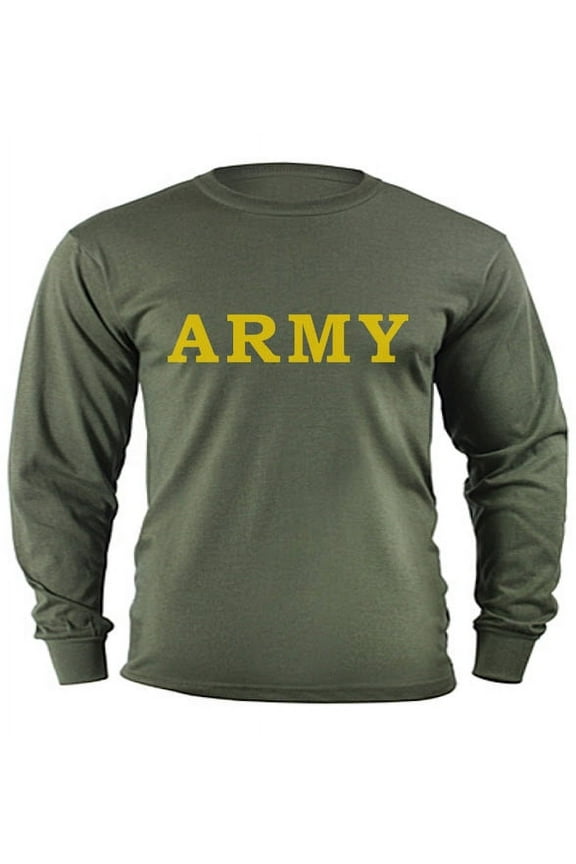 Mens Graphic Tees Army Long Sleeve Shirt