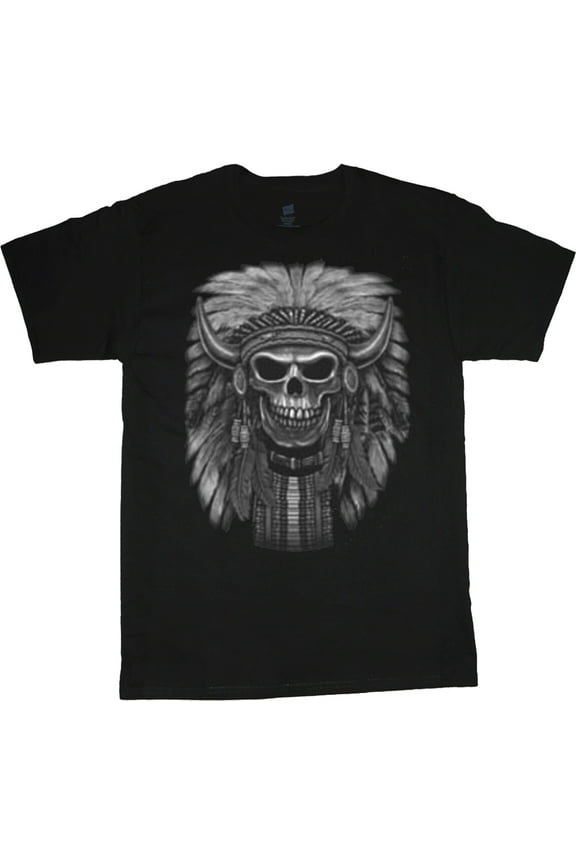 Mens Graphic Tees Aztec Skull T-shirt