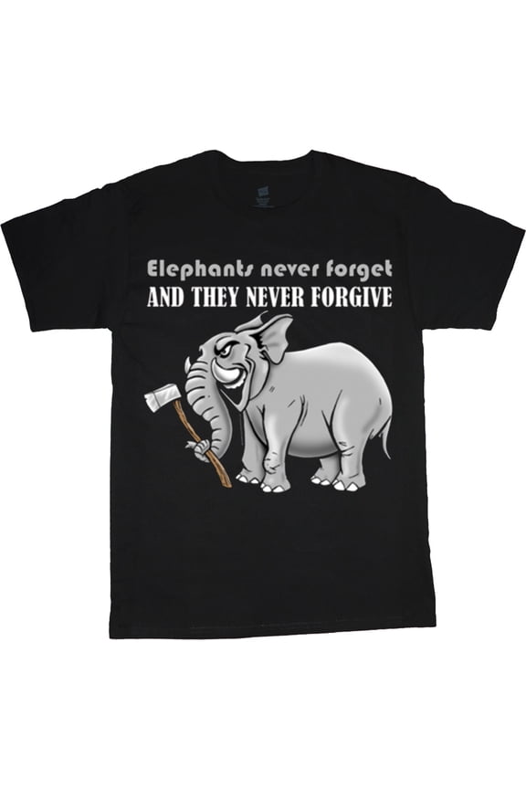 Mens Graphic Tees Elephant Funny Joke T-shirt Dad Fathers Day Gifts