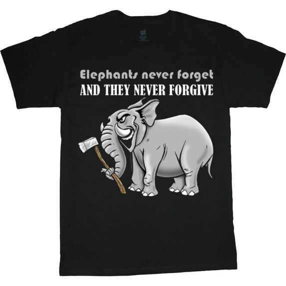 Mens Graphic Tees Elephant Funny Joke T-shirt Dad Fathers Day Gifts
