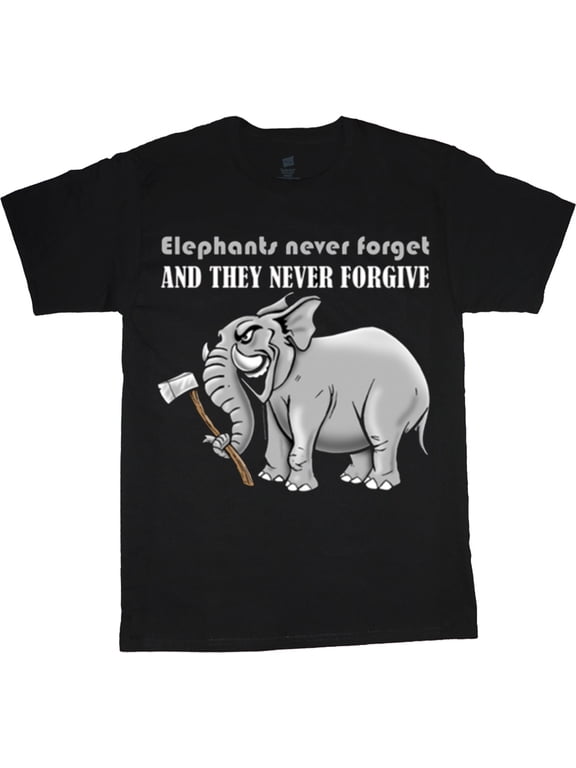 Mens Graphic Tees Elephant Funny Joke T-shirt Dad Fathers Day Gifts